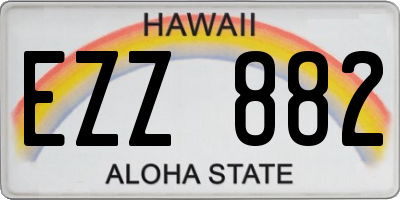 HI license plate EZZ882