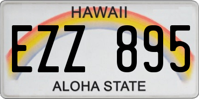 HI license plate EZZ895