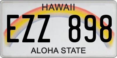 HI license plate EZZ898