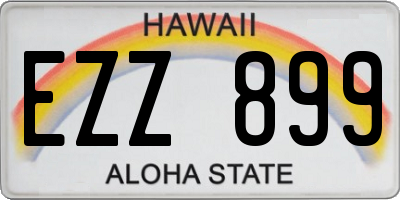 HI license plate EZZ899