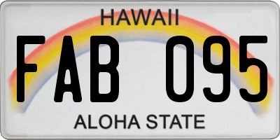 HI license plate FAB095