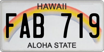 HI license plate FAB719