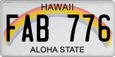 HI license plate FAB776
