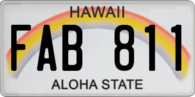 HI license plate FAB811