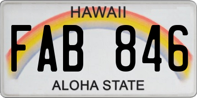 HI license plate FAB846