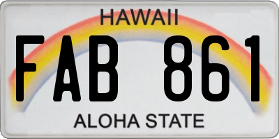 HI license plate FAB861