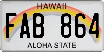 HI license plate FAB864