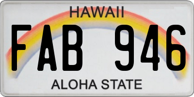 HI license plate FAB946