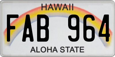 HI license plate FAB964