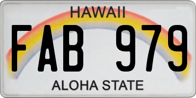 HI license plate FAB979