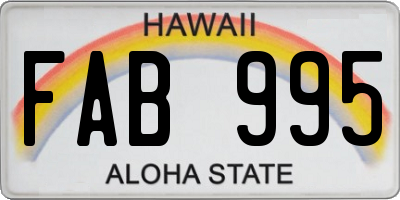 HI license plate FAB995