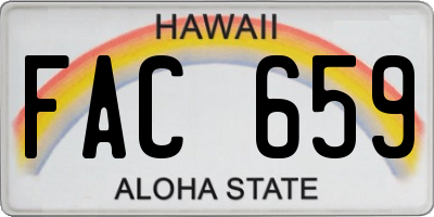HI license plate FAC659