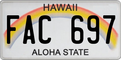 HI license plate FAC697