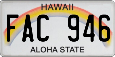 HI license plate FAC946