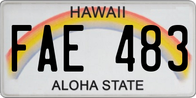 HI license plate FAE483