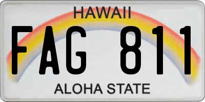 HI license plate FAG811