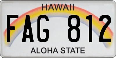 HI license plate FAG812