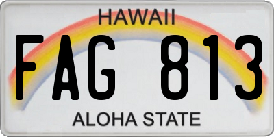 HI license plate FAG813