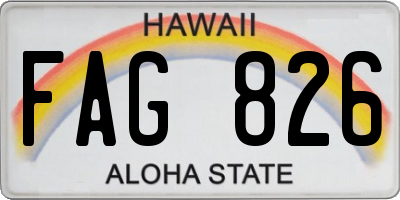 HI license plate FAG826