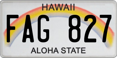 HI license plate FAG827