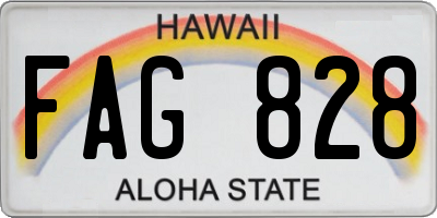 HI license plate FAG828