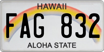 HI license plate FAG832