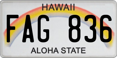 HI license plate FAG836