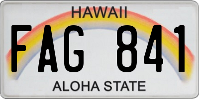 HI license plate FAG841