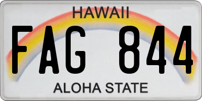 HI license plate FAG844