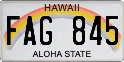 HI license plate FAG845
