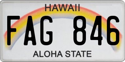 HI license plate FAG846
