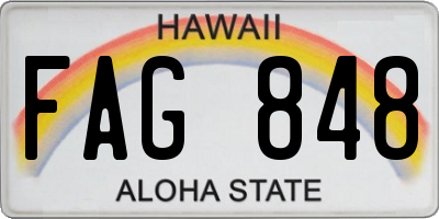 HI license plate FAG848
