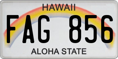 HI license plate FAG856