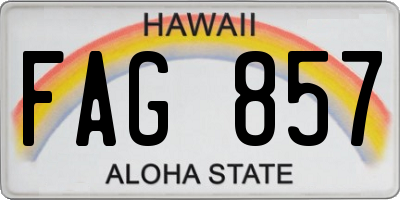 HI license plate FAG857