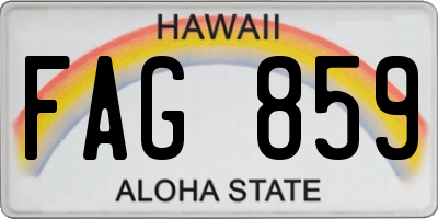 HI license plate FAG859