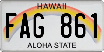 HI license plate FAG861
