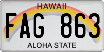 HI license plate FAG863