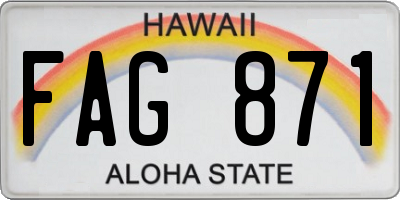 HI license plate FAG871