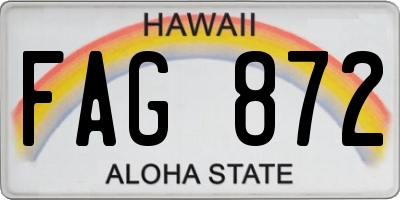 HI license plate FAG872