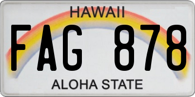 HI license plate FAG878