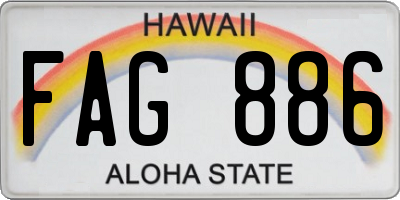 HI license plate FAG886