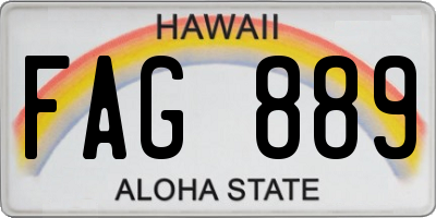HI license plate FAG889