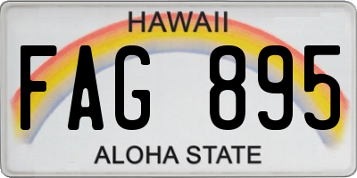 HI license plate FAG895