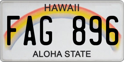 HI license plate FAG896