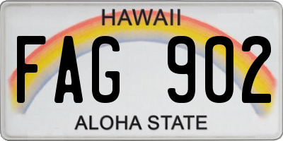 HI license plate FAG902