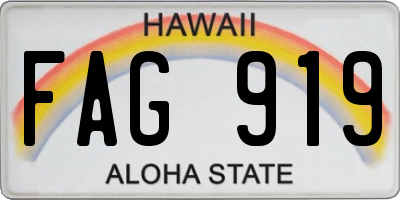 HI license plate FAG919