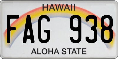 HI license plate FAG938
