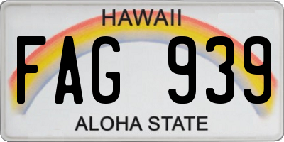 HI license plate FAG939