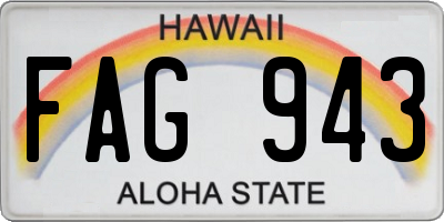 HI license plate FAG943