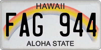 HI license plate FAG944